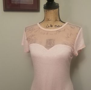 Candies pink and gold shimmer top
